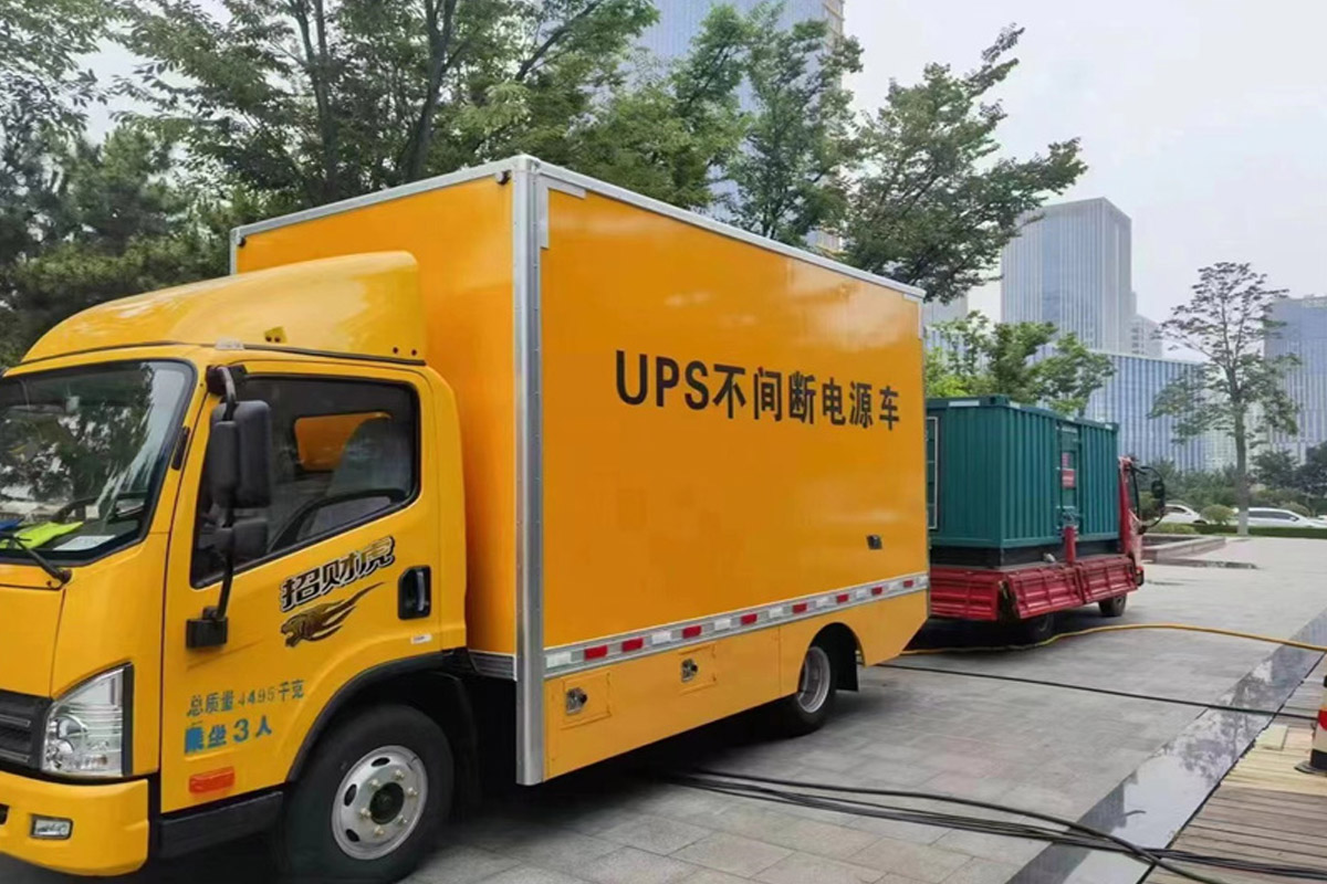 遵化发电机租赁施工现场